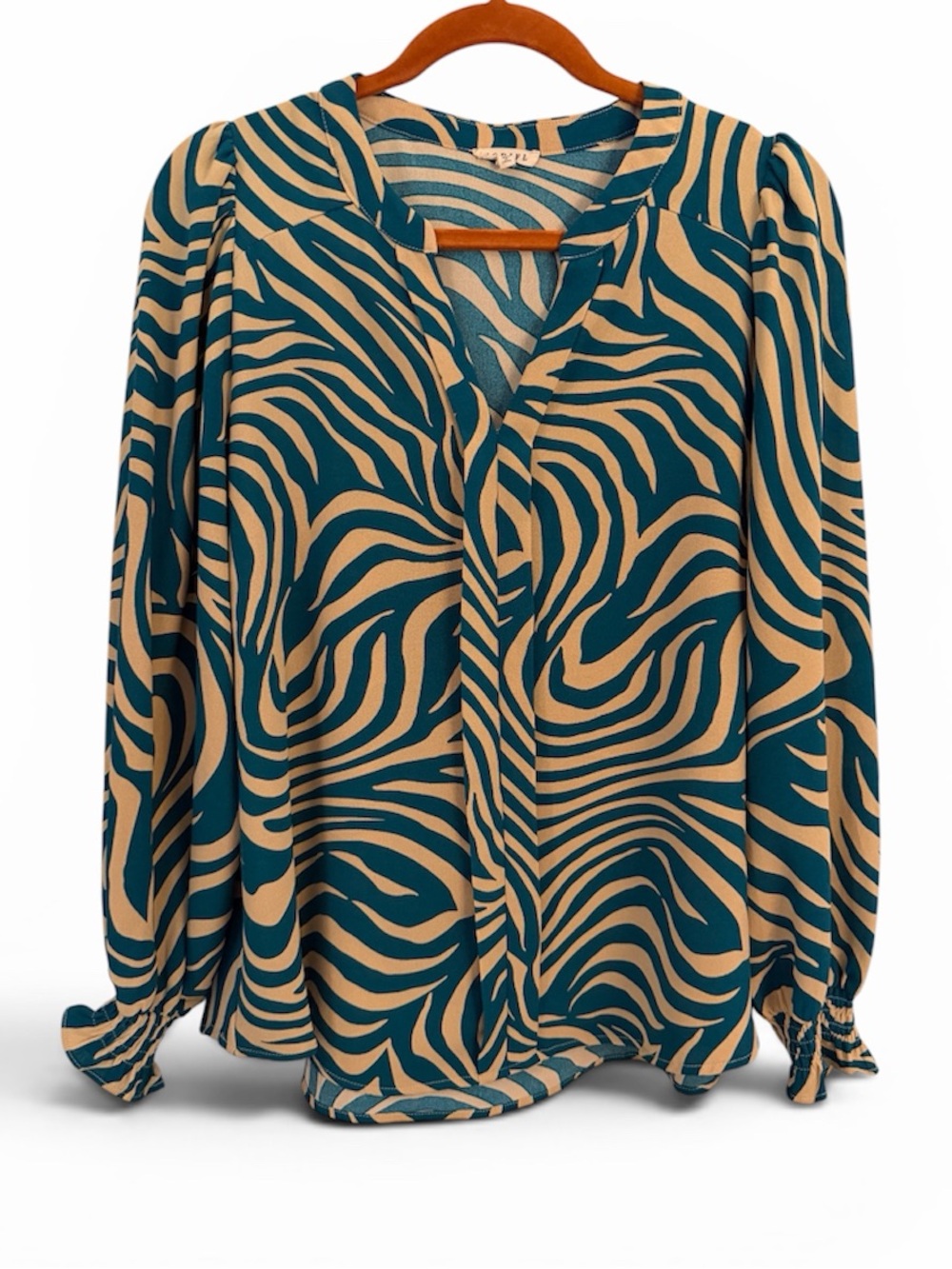 JODIFL S Animal Print Boho Bohemian Blouse